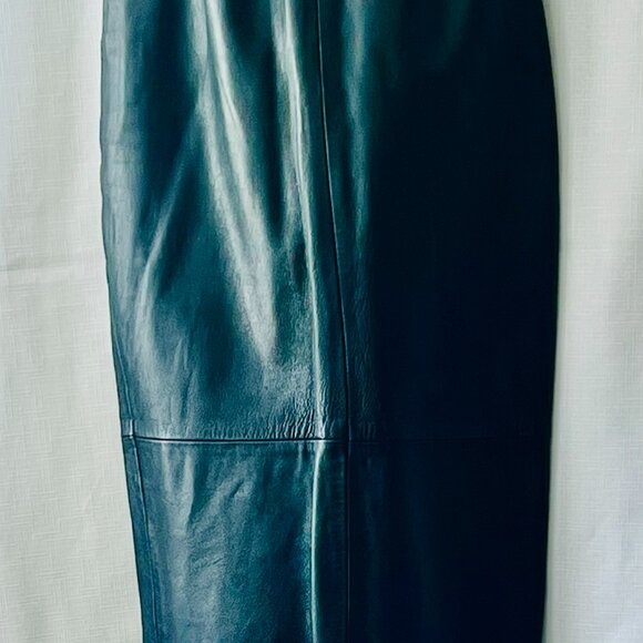 Vintage Michael Hoban North Beach Leather Pencil Skirt - Picture 1 of 4
